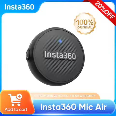 Insta360 X5 Mic Air Transmitter 48khz High-Quality Recording Upport One-Click Noise Reduction Compat