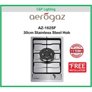 Aerogaz 30cm Stainless Steel Cooker Hob with 1 Burner AZ-162SF