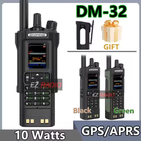 BAOFENG DM-32 DMR Radio DM32 10W Walkie Talkie DM-32UV GPS APRS Dual Band Wireless Copy Frequency Pr