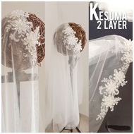 Veil nikah lace ,veil lace,veil pengantin,veil sulam,veil labuh,veil panjang