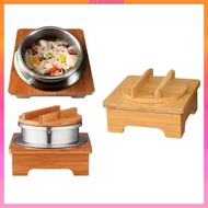 [Kloware2] Wood Hot Pads Trivet, Stone Pot Holder, Anti Hot Heat Resistant Pads, for Hot Dishes Kitc