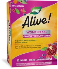Nature's Way Alive! Women's 50+ Complete Multivitamin, Supports Healthy Heart, Brain, Bones*, B-Vita