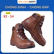 Work SAFETY shoes K2-14 Korean work SAFETY shoes genuine cow leather, waterproof, highly durable, ge