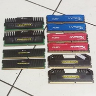 CHANEL DDR3 Kit Dual Channel DDR3 16GB (8x2) & 8GB (4x2). Kingston Corsair
