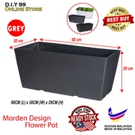 Rectangular Flower Pot / Modern Design Flower Pot / Planter Box Flower Pot Decoration / Pasu Bunga B