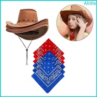 Alia Classical Cowboy Hat Bandana Costume Set Theme Party Stage Props Cowboy Outfit
