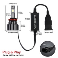 Novsight F03 ไฟหน้ารถ ไฟตัดหมอก รับประกัน 2 ปี H11 H7 H4 9005 9006 ไฟ Led 15000Lm 80W 6000K สําหรับต