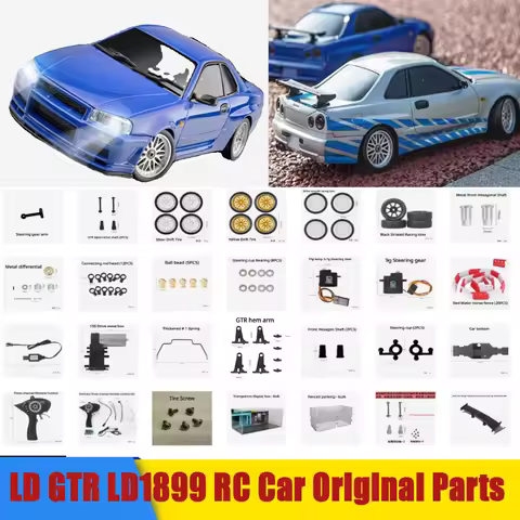 LD GTR LD1899 RC Car Spare Parts Original Car Shell Tire Motherboard Remote Control Wave Box Bearing