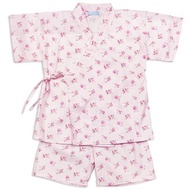 兒童日式甚平 浴衣 居家服 套裝 碎花粉Pink Flower