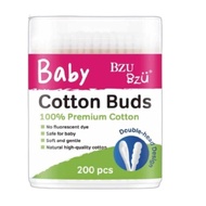 Baby Cotton Buds (200 Pcs) 100% Premium Cotton Double Head Design