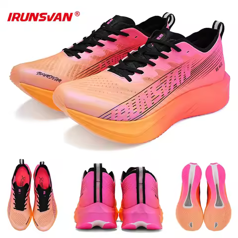 2024 IRUNSVAN HEAT 2.0 Carbon Plate Sneakers Original Men Trail Running Shoes Women Thick Sole Cushi