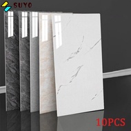SUYO 10x Marble Tiles Sticker, Self-adhesive 30cmx60cm Tile Wall Sticker, Walls Wallpaper PVC Waterp
