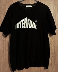 二手潮牌 Interfool 黑色BMX 車手舊T恤，M碼，長25寸“ 胸20寸” 只接受現金在面交