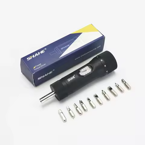 SHAHE 1/4" Drive Torque Screwdriver Wrench Set 10-70 In-lb 10 Pieces Bits Set for Maintenance Tools