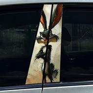 2pcs Rabbit Jackrabbit Bunny Car Center B Pillar Protective Film Sticker For Land Rover 3 4 LR3 LR4 