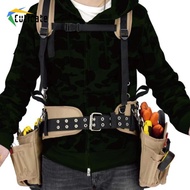 [Cuticate] Heavy Duty Oxford Tool Belt Pouch with Suspenders Adjustable Utility Work Bag for Profess