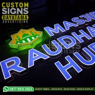 Huruf Timbul Akrilik Nama Masjid