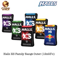 Halls XS Sugar Free Outer Family Range (23's x 12)