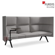 Fursys modular sofa fabric 3-seater cafe living room airy office lounge writing table CS613HB