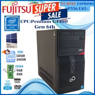 FUJITSU ESPRIMO P556 E85+ Pentium G4400 @3.30 GHz Gen 6th Ready To Use Value For Money