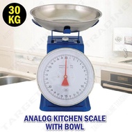 Kitchen Scale 30kg Measuring Analog Scale Spring Balance With Bowl