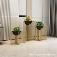 Modern Iron Light Luxury Indoor Flower Stand Flower Shop Green Dill Golden Flower Stand Bonsai Stand