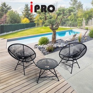 IPRO Outdoor Chair and Table set Balcony Garden Chair and Table Set Meja Kerusi Outdoor Furniture Ke