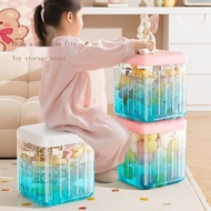 Doll Storage Barrel Toy Storage Box Stuffed Doll Storage Box Stool Transparent Finishing Tube