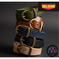 BIG JOHN VBLT02 (NC) 5mm Thick Himeji Leather Belt HIMEJI LEATHER ORIGINAL BELT