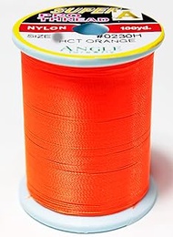 Super A Pro Thread Nylon Hot Collar/D Size #0230H/HOT-ORANGE Rod Winding Thread