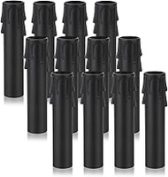 4 inch Tall Candle Socket Covers, Black Plastic Candle Covers Sleeves Chandelier Socket Covers, Slip