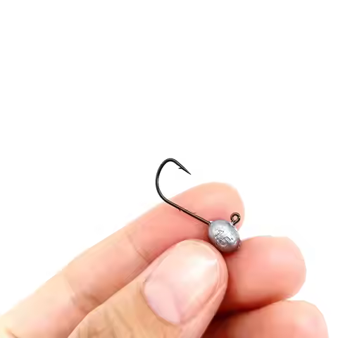 DUODUOYU 5PCS Mini Jig Head Hook Rockfish Barbed Hook Trout Soft Worm Lure Jig Fishing Hook Fishing 