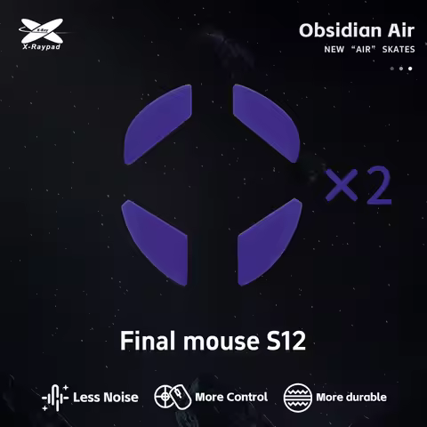 X-Raypad Obsidian Air Mouse Skates – Finalmouse S12/UL2/ULX