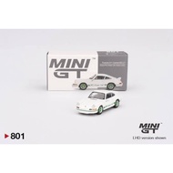 MINI GT 801 Porsche 911 Carrera RS 2.7 Grand Prix White with Green Livery