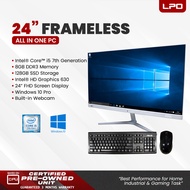 LPO Hailan All in One PC Intel Core i5-7400 3.00GHz 8GB DDR3 128GB SSD Intel HD 630 24" FHD Frameles