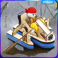 [Etekaxa] Hand Rowing Boat Model Kits Science Experiment Kits Brain Teaser Science Experiment Projec