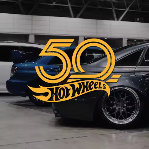 50th Anniversary HOE Fire Wheel Cartoon Car Sticker Stay Away Glass Window Body Decoration Waterproo