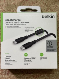 <全新有盒> Belkin 3m USB-C to USB-C Type-C 充電線 叉電線 數據線