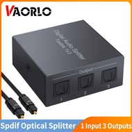 VAORLO 3 Cổng SPDIF Toslink Quang Kỹ Thuật Số Audio Splitter 1X3 Vật Liệu Hợp Kim Nhôm SPDIF Toslink
