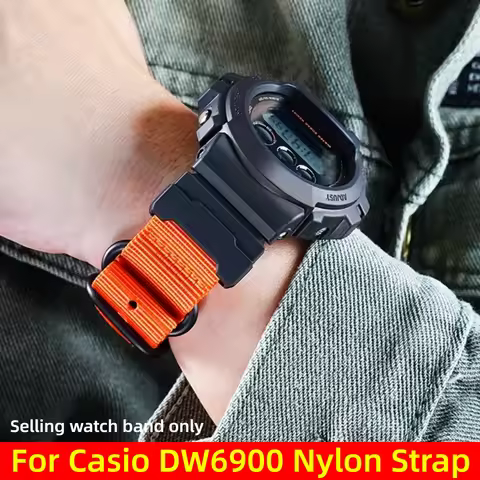 DW6900 Nylon Strap For Casio GW-6900 GM-6900 DW-6900 Modified Nylon Canvas bracelet watch band Men's