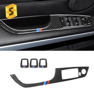 premium-ES DJ3024 Accessories for BMW 3 Series E90 E93 LHD Car Interior Carbon Fiber Door Window Swi