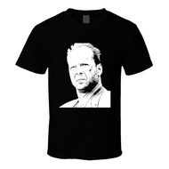 Bruce Willis 80S Action Star T Shirt Casual Short Sleeve O-Neck Fash
