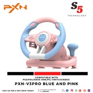 PXN-V3PRO Blue and Pink / pxn v3 pro blue and pink / pxn vibration steering wheel /pxn gaming wheel