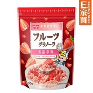 日清營養早餐穀物麥片(香甜草莓味)400g【香港行貨】(即沖即食 素食 麥片 健康飲品 營養 代餐 早餐 點心 膳食纖維 促進腸道健康 豐富水果)