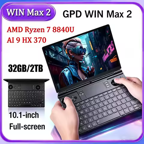 GPD WIN Max 2 2025 New Gaming Notebook AMD 8840U AI9 HX370 32GB LPDDR5 1TB 2TB SSD Mini Laptop In St