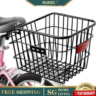 RUNZEU Children's Folding Bike Rear Basket Mountain Bike Rear Seat Rack Storage Basket Bike Enlarge Backpack Basket EYOU