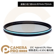 Camera Expert STC 58mm 67mm 72mm Hybrid CPL Extreme Light Transmittance-0.5 Ev Polarizer