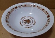 早期大同瑞士花瓷碗 湯碗 碗公-直徑20.5公分