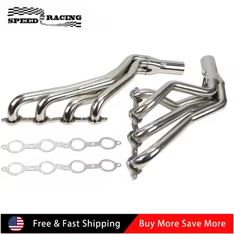 Long Tube Stainless Steel Header Exhaust Header For Chevy Tahoe 2007-2014 4.8L 5.3L GMC Yukon 2007-2
