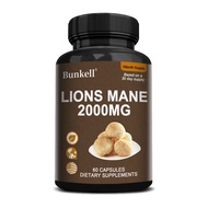 Bunkell Lions Mane 2000 mg - 120 viên nang - Lions Mane - Tăng cường trí nhớ - Hỗ trợ bệnh Alzheimer
